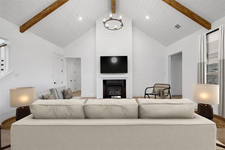 Furnished interior view inside a new home in Kreymer at the Park, Wylie (Image 25). Furnished interior view inside a new home in Kreymer at the Park, Wylie (Image 25).