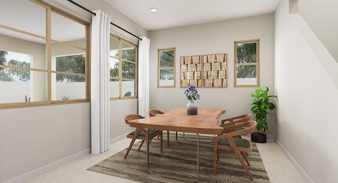 Representative furnished interior of a home built from the Kendrick Plan 3506 by Tri Pointe Homes in Waterston Central, Gilbert (Image 7).