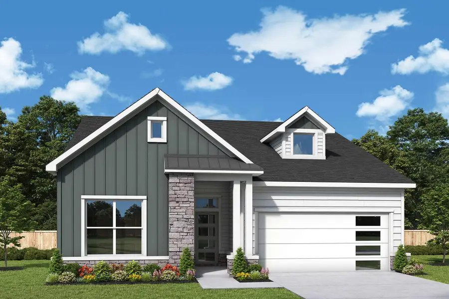 Representative exterior photo of a completed home built from the The Ginger by David Weekley Homes in Nexus – Village Collection, Gallatin, TN (Image 2).