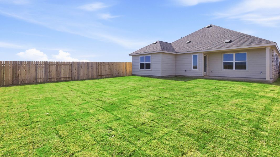 Exterior details and patio area of a home in Infinity Square, Kyle (Image 20).
