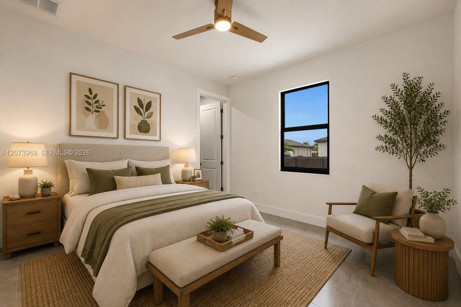 Furnished interior view inside a new home in , Cape Coral (Image 9). Furnished interior view inside a new home in , Cape Coral (Image 9).
