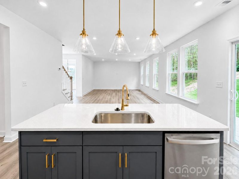 Furnished interior view inside a new home in Farms at Bellingham, Mooresville (Image 6). Furnished interior view inside a new home in Farms at Bellingham, Mooresville (Image 6).