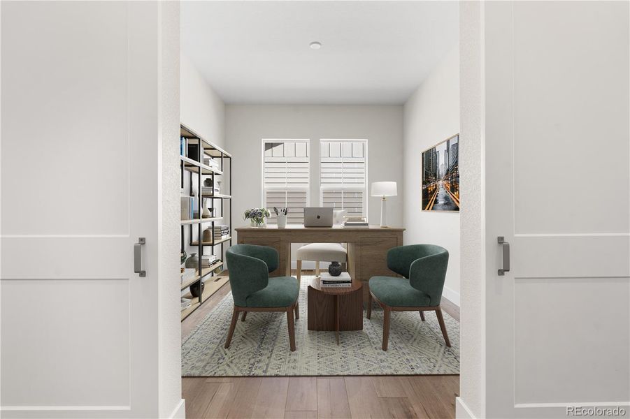 Furnished interior view inside a new home in Reserve at The Canyons, Castle Pines (Image 10).