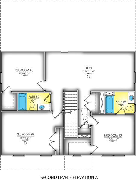 Second Level - Elevation A2