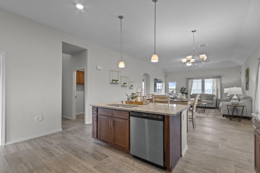 Representative furnished interior of a home built from the Meadow-1930SSC by Saratoga Homes in Paseo Del Este, El Paso (Image 6).