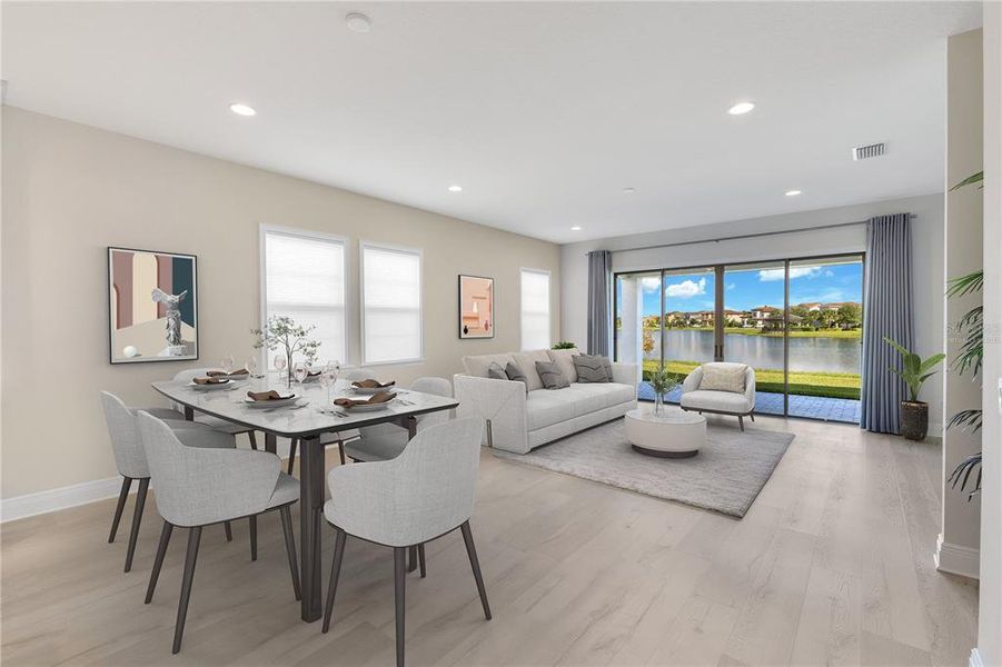 Furnished interior view inside a new home in , Orlando (Image 3).