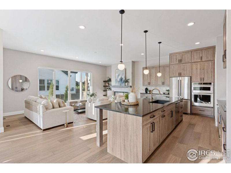 Furnished interior view inside a new home in Harvest LiteLuxe, Berthoud (Image 10).