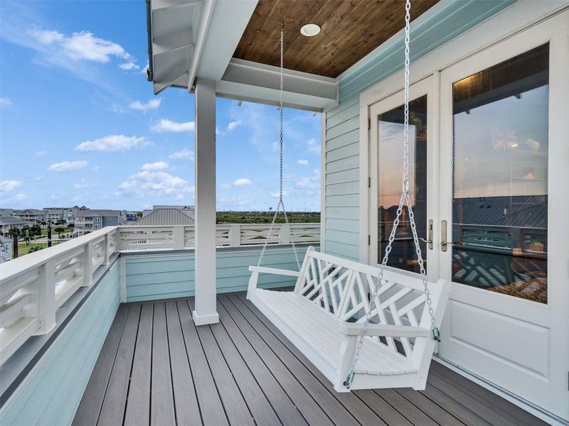 Just outside the cupola, the private balcony invites you to unwind in the cozy swing chair, gently swaying as you soak in protected Gulf views. Morning coffee, golden-hour breezes, or starlit conversations — every moment here captures the ultimate in coastal living: relaxing, rejuvenating, and utterly charming. Just outside the cupola, the private balcony invites you to unwind in the cozy swing chair, gently swaying as you soak in protected Gulf views. Morning coffee, golden-hour breezes, or starlit conversations — every moment here captures the ultimate in coastal living: relaxing, rejuvenating, and utterly charming.