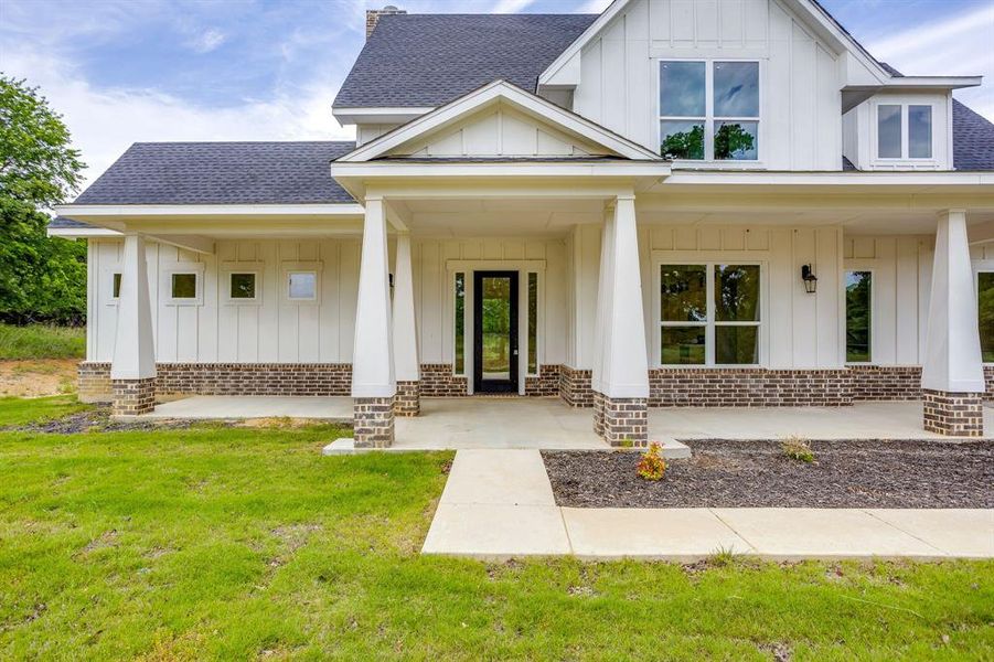 Exterior details and patio area of a home in , Sunset (Image 25).