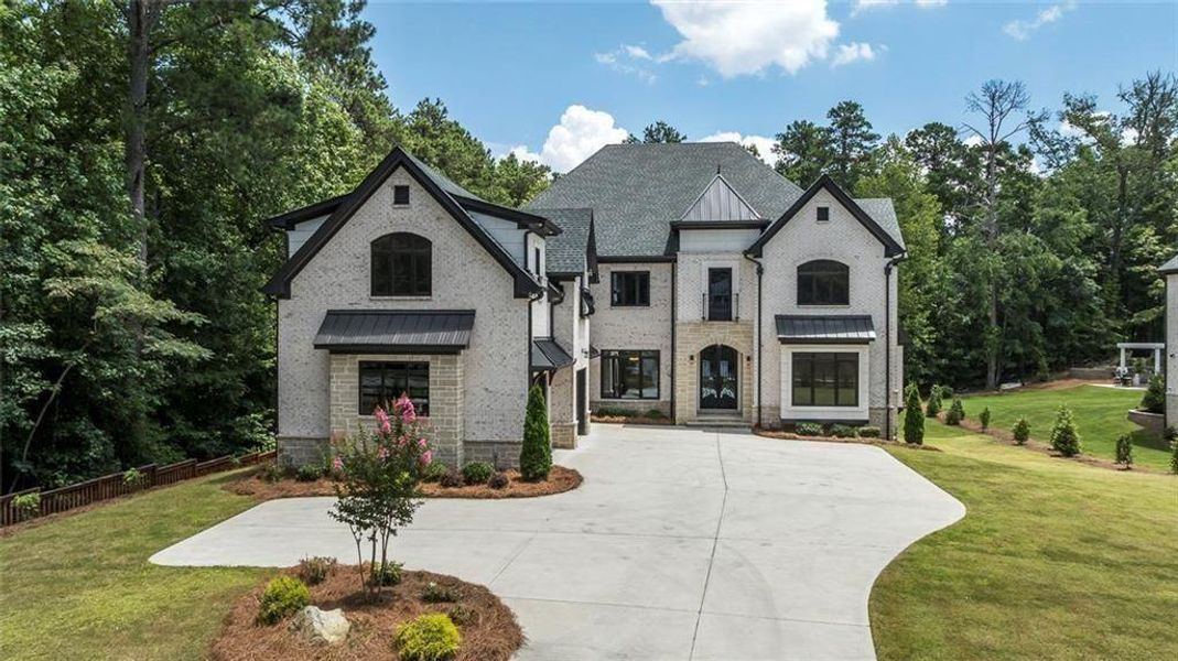 Front exterior of a new home in , Roswell, GA, highlighting curb appeal (Image 26).