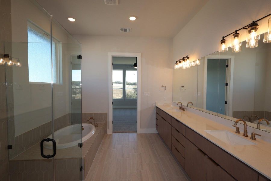 Furnished interior view inside a new home in Lariat, Liberty Hill (Image 9).