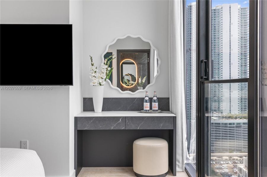 Furnished interior view inside a new home in , Miami (Image 13).