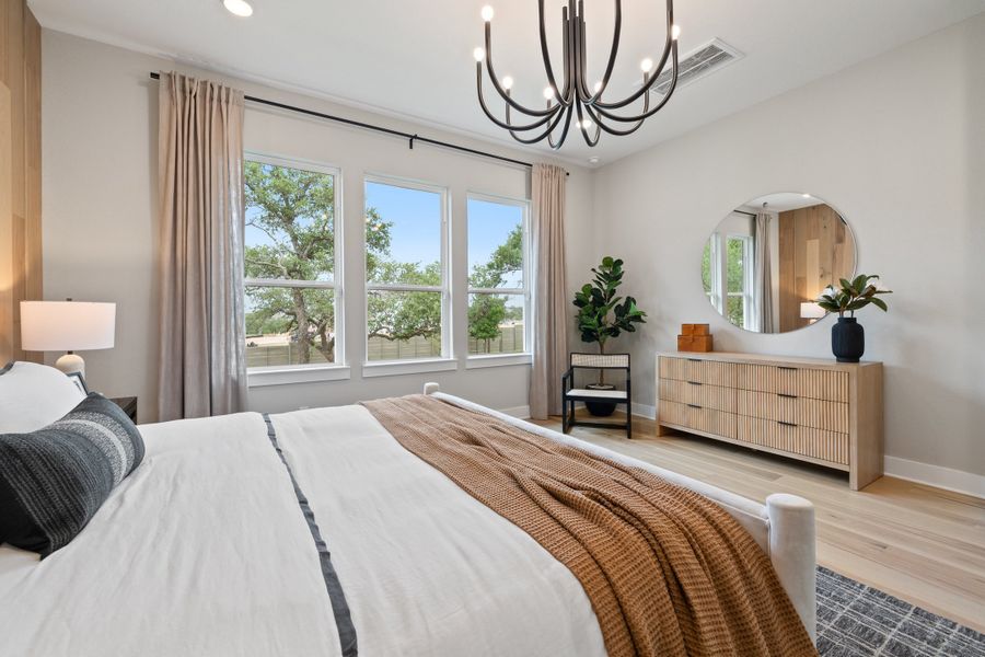 Representative furnished interior of a home built from the Linden by Tri Pointe Homes in Wolf Ranch, Georgetown (Image 39).