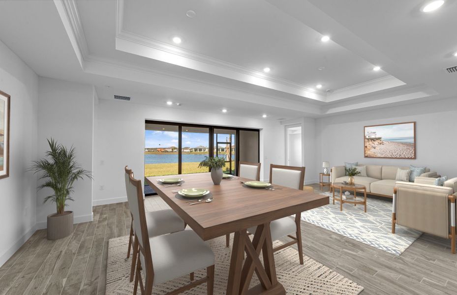 Furnished interior view inside a new home in Del Webb Naples, Ave Maria (Image 6).