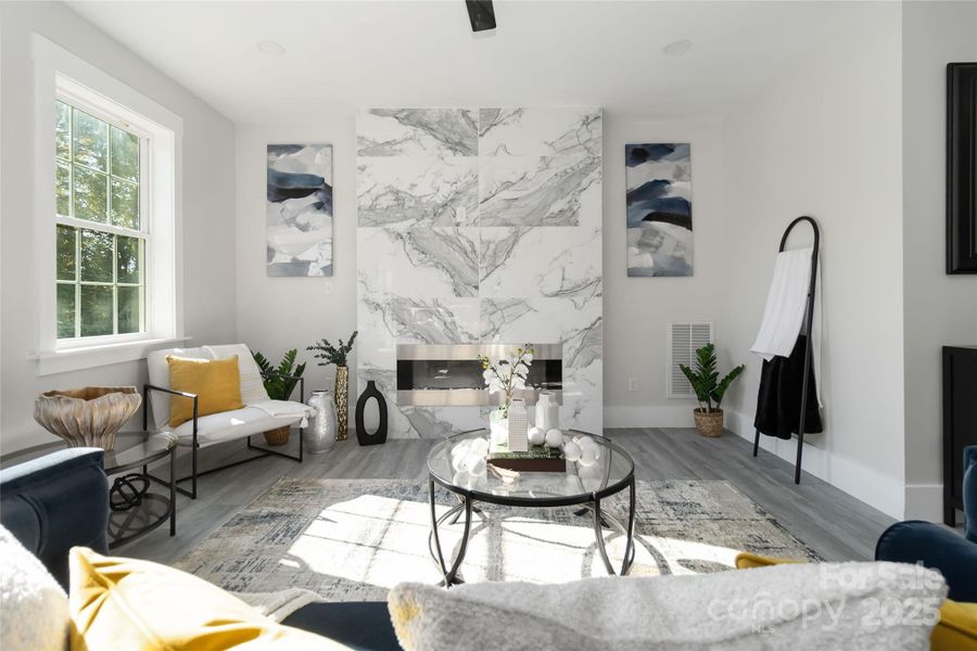 Furnished interior view inside a new home in , Charlotte (Image 4). Furnished interior view inside a new home in , Charlotte (Image 4).