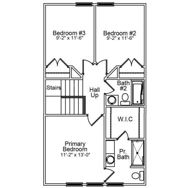 2D floor plan layout of this home in Haynes Park, Columbia, SC (Image 3).