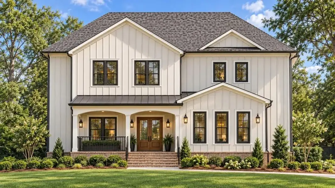 Front exterior of a new home in , Atlanta, GA, highlighting curb appeal (Image 5). Front exterior of a new home in , Atlanta, GA, highlighting curb appeal (Image 5).