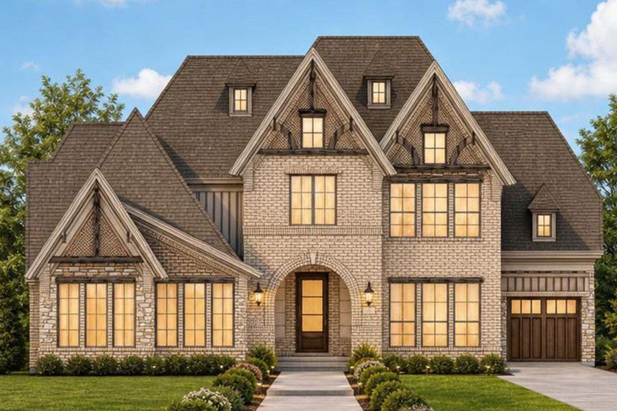 Representative exterior photo of a completed home built from the Grand Legacy by Grand Homes in Grand Oaks, Celina, TX (Image 15). Representative exterior photo of a completed home built from the Grand Legacy by Grand Homes in Grand Oaks, Celina, TX (Image 15).