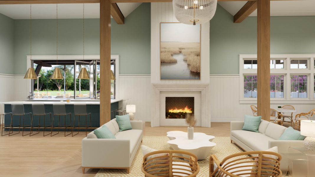 Furnished interior view inside a new home in Horizons at Carnes Crossroads | 55+: Cottage Collection, Summerville (Image 17).