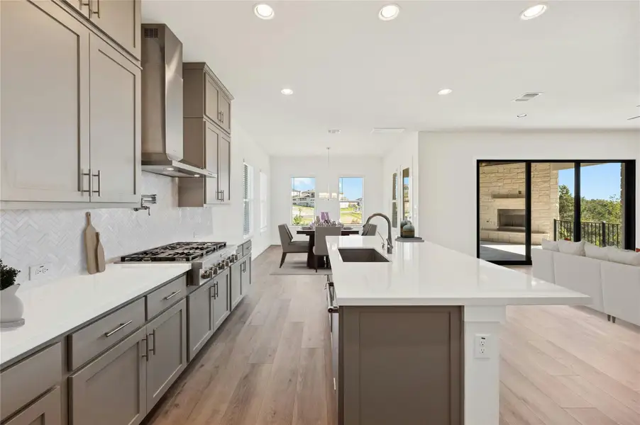 Furnished interior view inside a new home in Rough Hollow, Lakeway (Image 4). Furnished interior view inside a new home in Rough Hollow, Lakeway (Image 4).