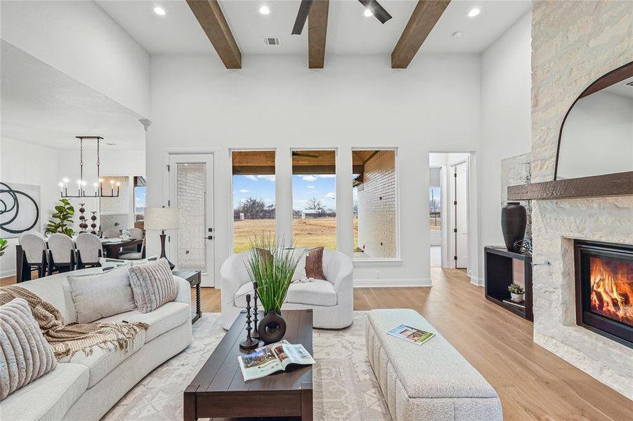 Furnished interior view inside a new home in SouthBend Estates, Granbury (Image 6).