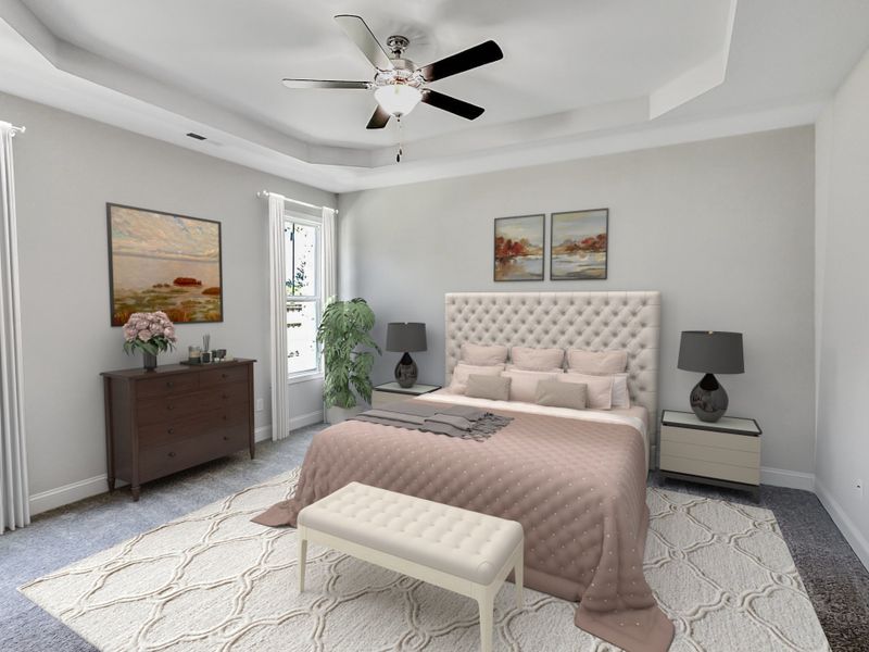 Representative furnished interior of a home built from the Laurel by Stevens Fine Homes in Parkwood Estates, Leland (Image 15).