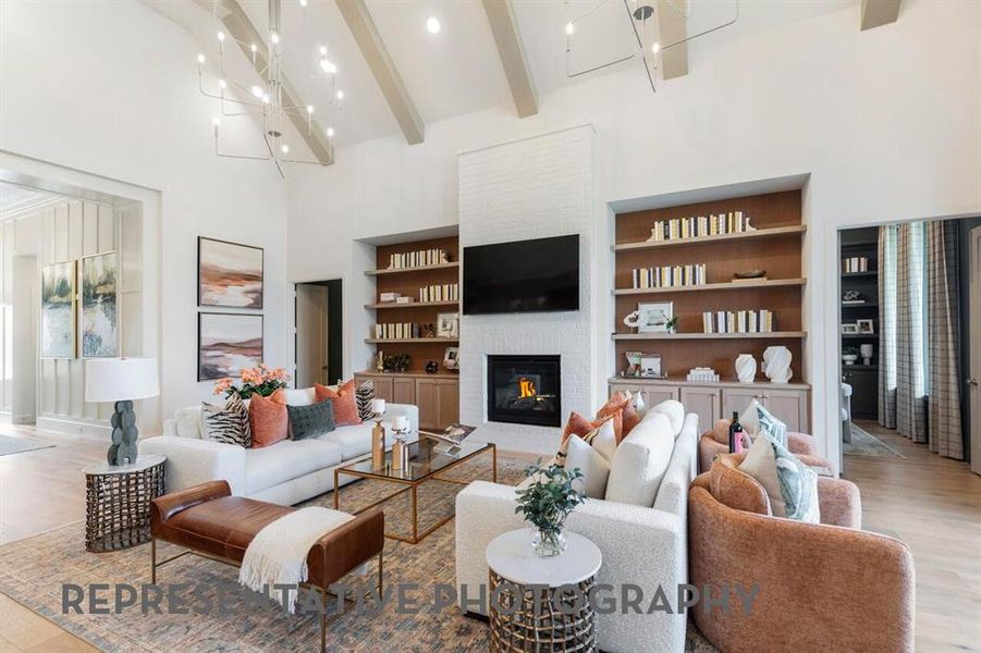 Furnished interior view inside a new home in Star Trail, Prosper (Image 38).