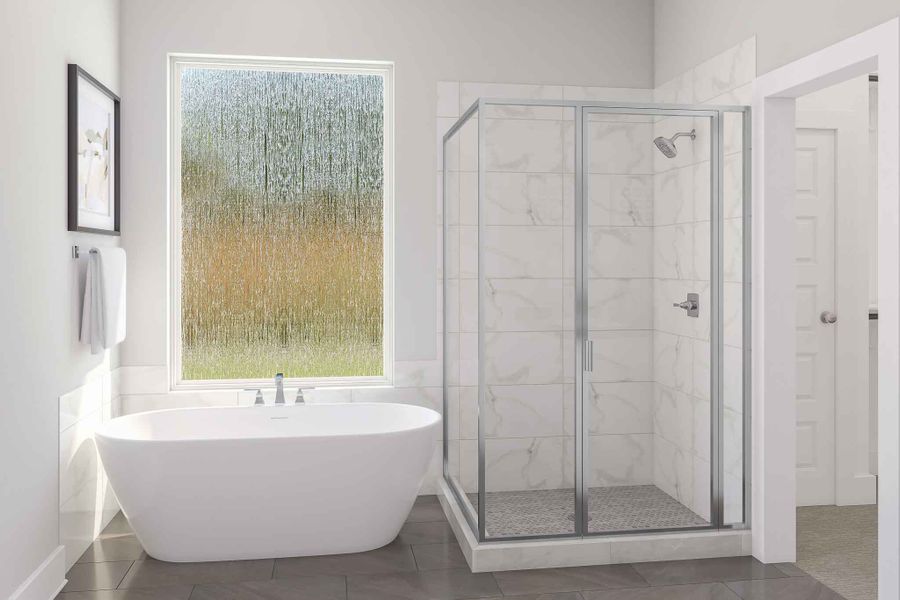 Furnished interior view inside a new home in Woodson’s Reserve 45′, Spring (Image 14).