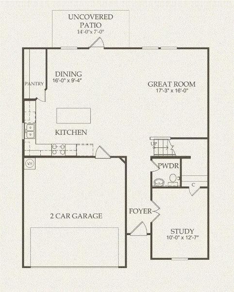 Centex Homes, Sandalwood floor plan