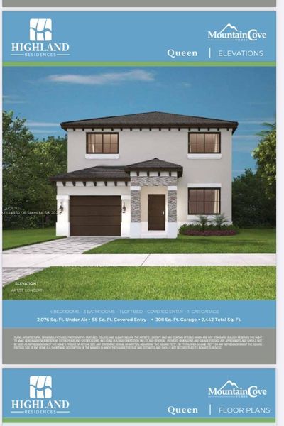 Front exterior of a new home in , Homestead, FL, highlighting curb appeal (Image 1).