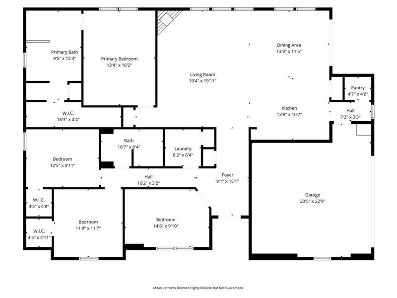 2D floor plan layout of this home in Rocky Top Ranch, Reno, TX (Image 5).