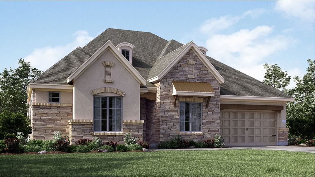 Front exterior of a home in the Bridgeland: Wentworth Collection community, located in Cypress, TX (Image 17).