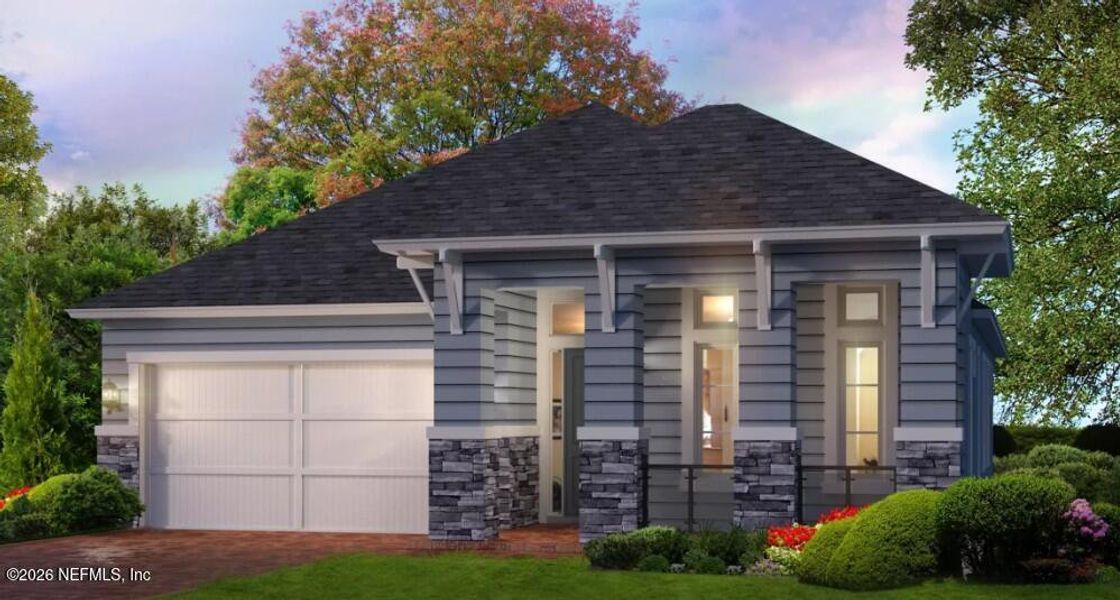 Front exterior of a new home in , Ponte Vedra, FL, highlighting curb appeal (Image 1). Front exterior of a new home in , Ponte Vedra, FL, highlighting curb appeal (Image 1).