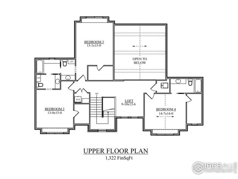 Magnolia Modern Farmhouse Upper Level Floor plan