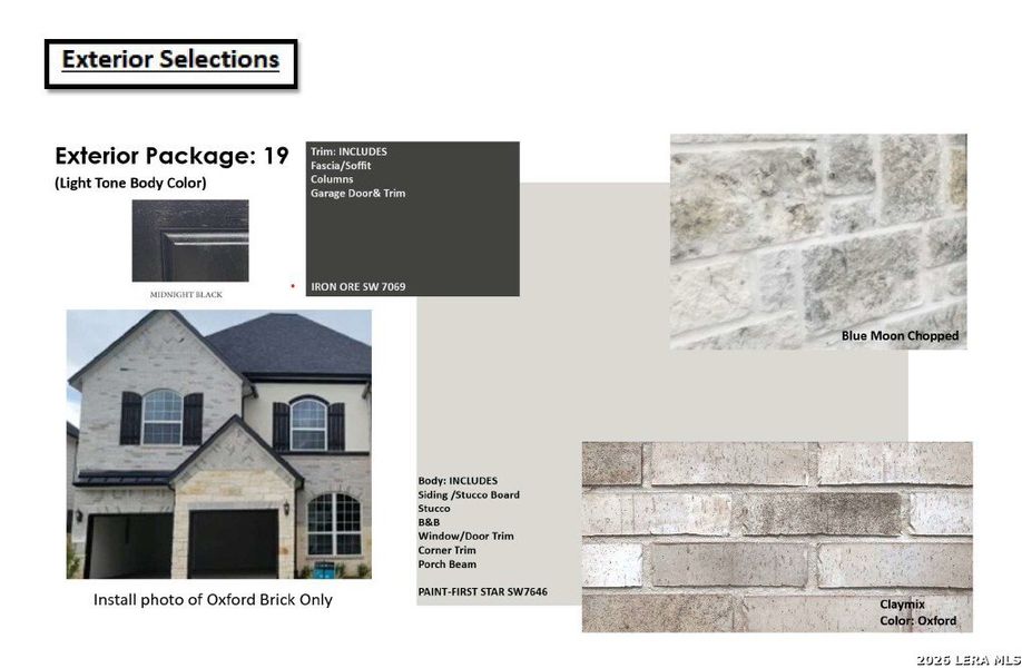 Sample of building materials used in homes in Mayfair, New Braunfels (Image 5).