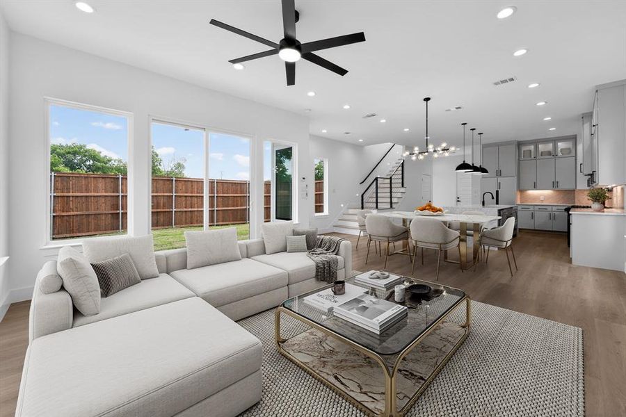 Furnished interior view inside a new home in , Dallas (Image 8).