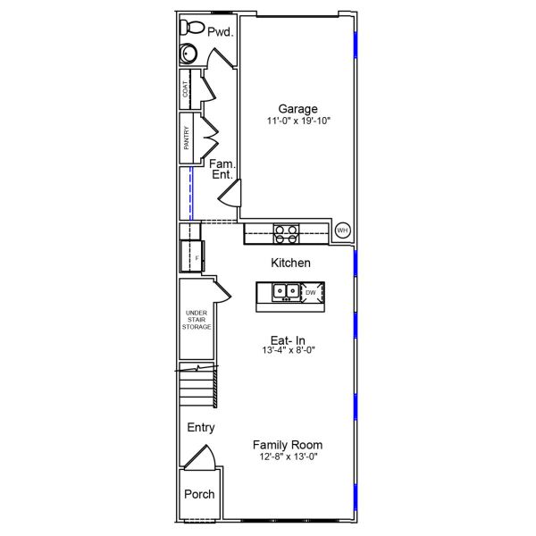 2D floor plan layout of this home in Lakeview Village, Charlotte, NC (Image 2).