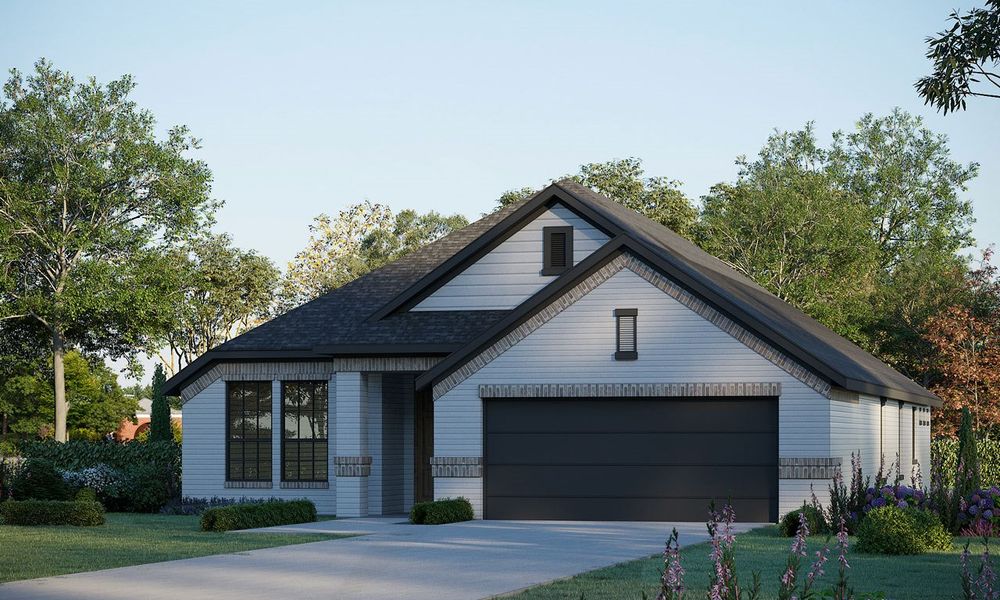 Representative exterior photo of a completed home built from the Monroe 4120 by GFO Home in Highland Village, Georgetown, TX (Image 4). Representative exterior photo of a completed home built from the Monroe 4120 by GFO Home in Highland Village, Georgetown, TX (Image 4).