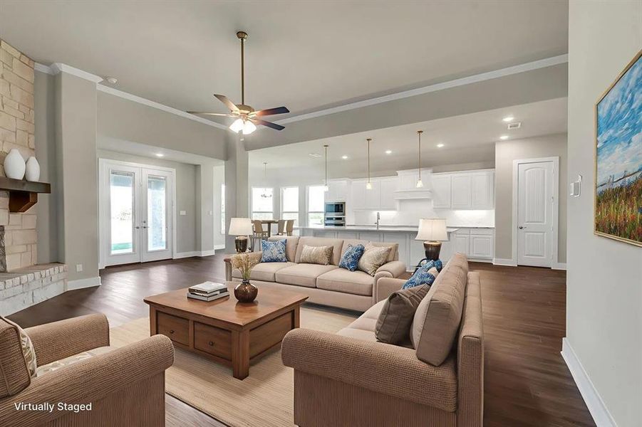 Furnished interior view inside a new home in Fannin Ranch, Leonard (Image 3). Furnished interior view inside a new home in Fannin Ranch, Leonard (Image 3).