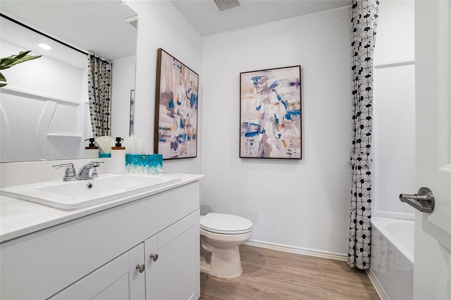 Furnished interior view inside a new home in Schriber Ranch, Mustang Ridge (Image 12).