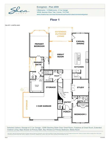 2D floor plan layout of this home in , Conroe, TX (Image 2). 2D floor plan layout of this home in , Conroe, TX (Image 2).