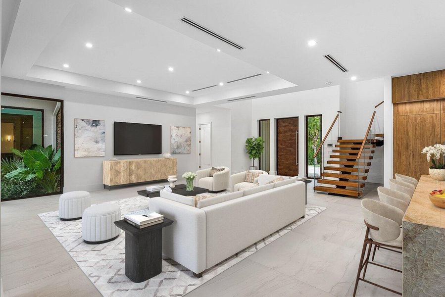 Furnished interior view inside a new home in , Delray Beach (Image 62).