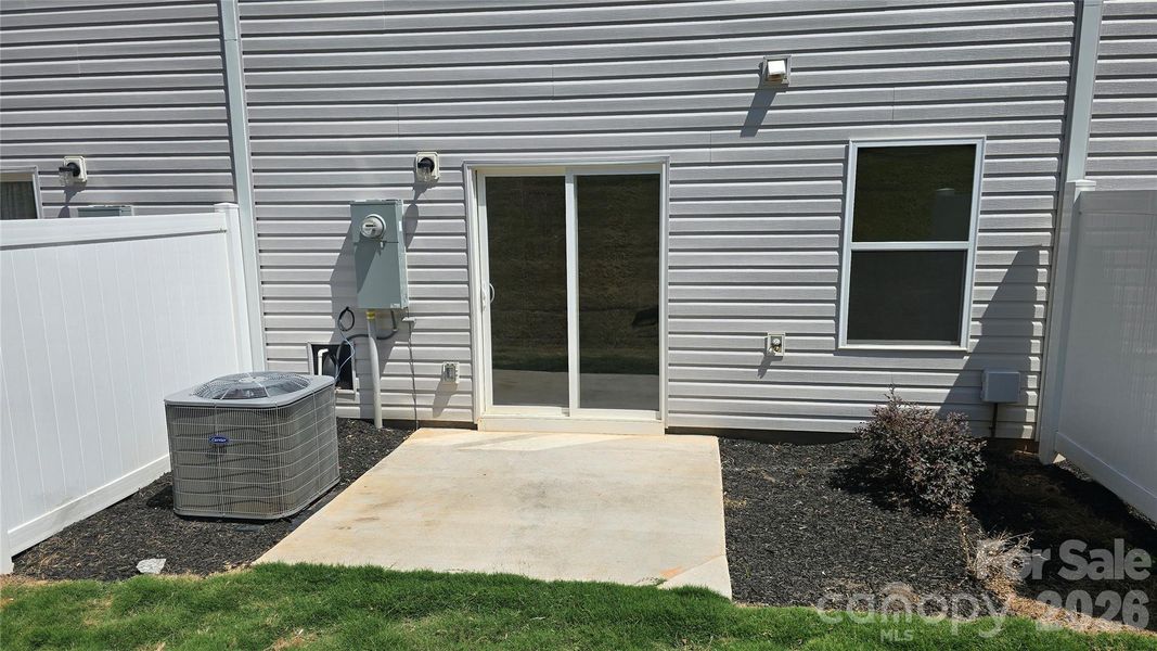 Exterior details and patio area of a home in Trivium, Newton (Image 1). Exterior details and patio area of a home in Trivium, Newton (Image 1).