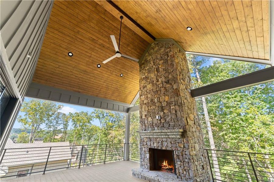 Exterior details and patio area of a home in , Dahlonega (Image 37).