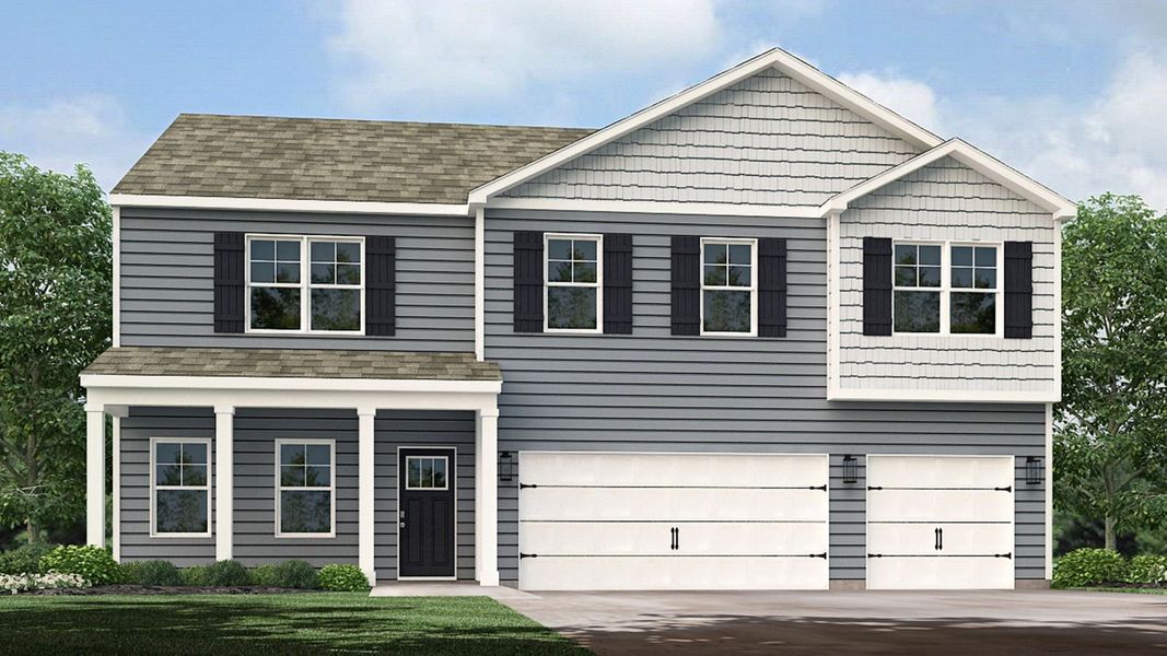 Front exterior of a new home in Catlett Cove, Knoxville, TN, highlighting curb appeal (Image 1). Front exterior of a new home in Catlett Cove, Knoxville, TN, highlighting curb appeal (Image 1).