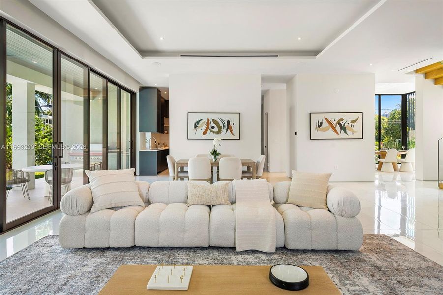Furnished interior view inside a new home in , Miami Beach (Image 7). Furnished interior view inside a new home in , Miami Beach (Image 7).
