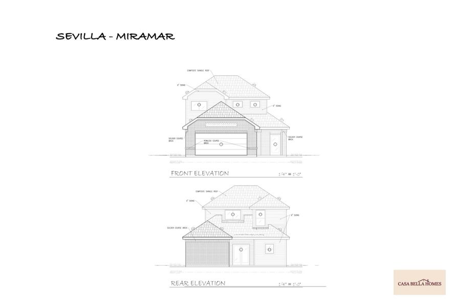 Representative rendering of the exterior for the Sevilla by Casa Bella Homes (Image 4).