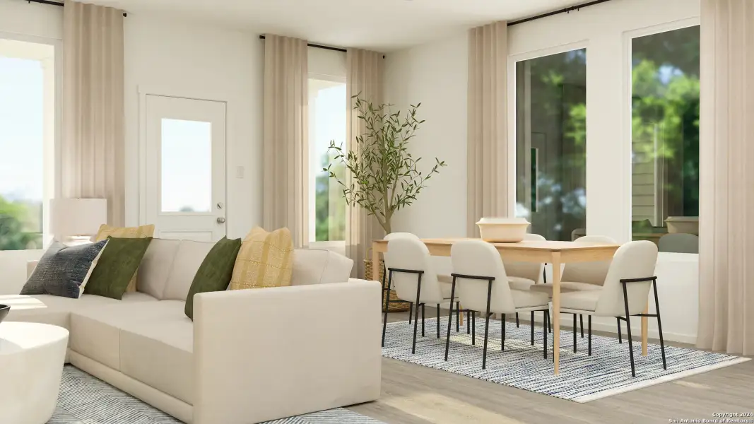 Furnished interior view inside a new home in Tres Laurels, San Antonio (Image 11). Furnished interior view inside a new home in Tres Laurels, San Antonio (Image 11).