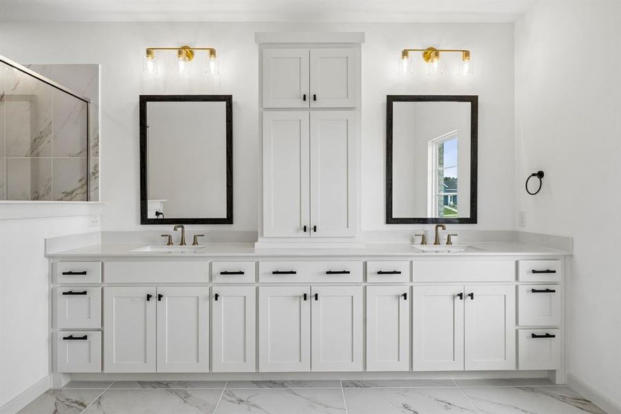Ample room for two in this over the top owner's bath!