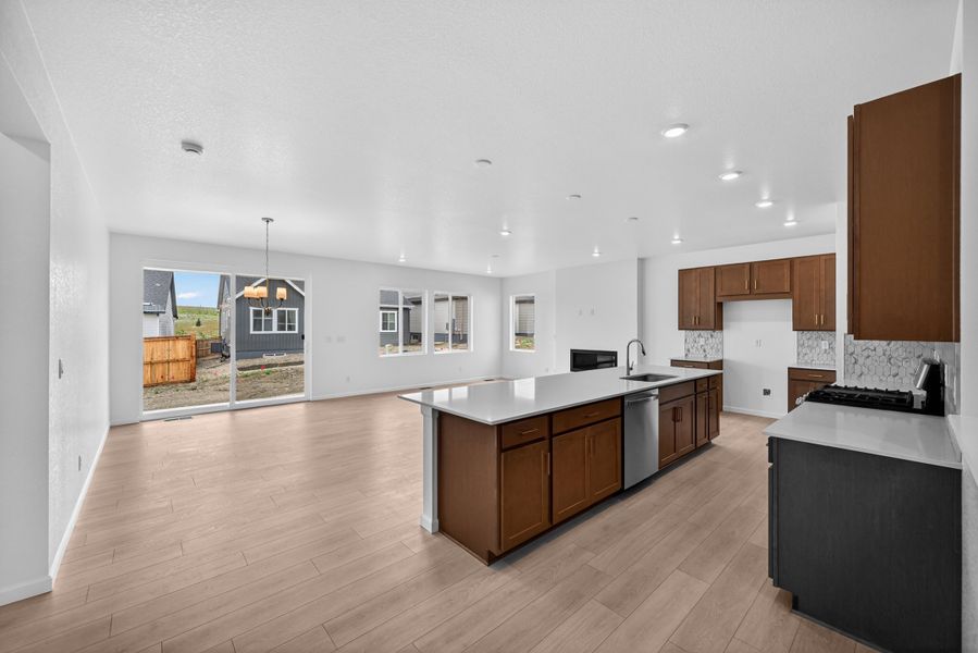 Furnished interior view inside a new home in Trailstone, Arvada (Image 7).